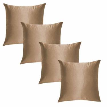 Imagem de Kit Capa de Almofada Solaris  04 Peças Tecido Grosso 45cm x 45cm - Pau