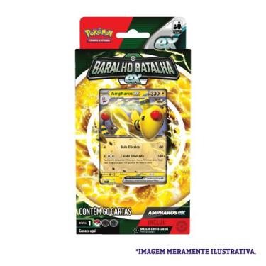 Imagem de Jogo De Cartas Pokemon Baralho Batalha EX Ampharos - Copag