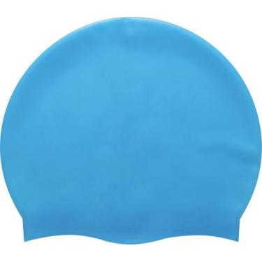 Imagem de Touca De Natação Hidroginastica Impermeável Não Molha Cabelo - MOR, Az