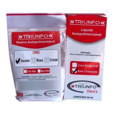 Imagem de Resina Acrílica Autopolimerizável 20gr + 50ml Triunfo - UDB ODONTO