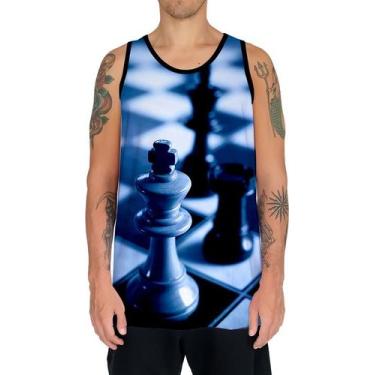 Imagem de Camiseta Regata Jogo Tabuleiro Xadrez Rei Torre Rainha HD 8 - Enjoy Sh