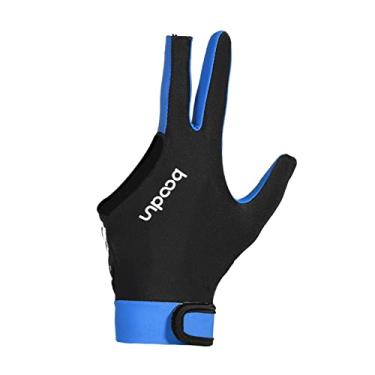 Imagem de Almencla Billiards 1 peça snooker taco piscina mão esquerda aberta 3 dedos elastano, azul M