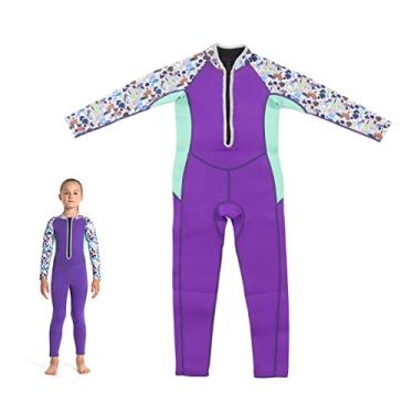 Imagem de Roupa de Mergulho Térmica, Macia e Elástica para Crianças, Neoprene de 2,5 Mm, Manga Comprida, Roupa de Banho Infantil para Meninos e Meninas, Mergulho Com Costura Fina, Cores