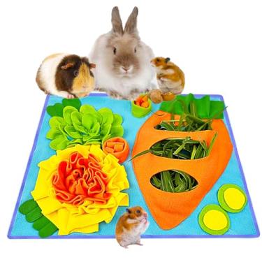 Imagem de Tapete de forrageamento de coelho, alimentador de feno de coelho, brinquedo interativo de forrageamento para coelhos, porquinho-da-índia, chinchilas, hamster, furões, animais pequenos