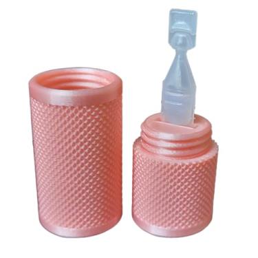 Imagem de Suporte para frasco de colírio e estojo de transporte de bolso - comporta um (1) frasco de colírio de uso único - ótimo para carregar no bolso, bolsa/embreagem, bolsa escolar - Znet3D (rosa seda)