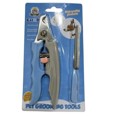 Imagem de Kit Cortador De Unha Pet Com Lixa Cão Gato cachorro (Azul)