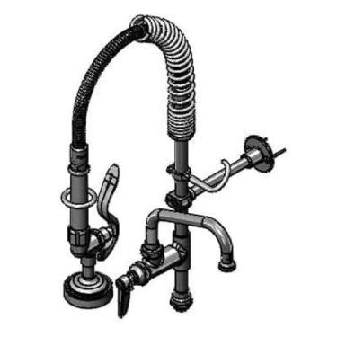 Imagem de T&S Brass Kit de ajuste retrô MPZ-KIT-LN06-CR MPRU com B-0107, CERAMA ADF e bocal giratório de 15 cm, alça de alavanca