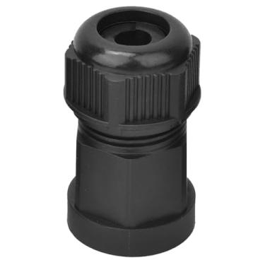 Imagem de Conector Fêmea Rj45 à Prova D'água Cat5/6, Conector de Soquete de Cabo de Rede Ip67 Cobre Preto 8p para Equipamentos de Segurança Médica Digital (Núcleo + 1 casca)