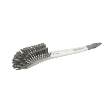 Imagem de Escova para Mamadeira Premium Design Ergonômico Cerdas Resistentes Cinza e Branco