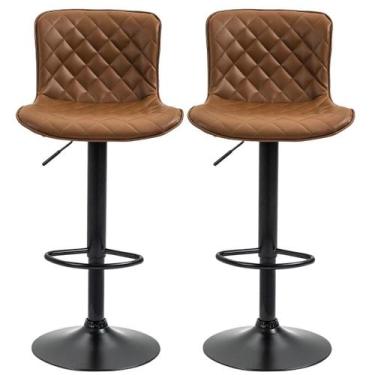 Imagem de Banqueta Com Encosto Giratória Cozinha Bar Balcão Kit 2 Un - BEST, Car