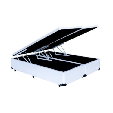 Imagem de Cama Box Baú Casal Bipartido Premium 4 Amortecedores 138x188x40cm