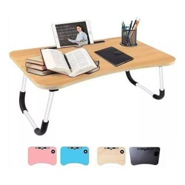 Imagem de Mesinha Portátil P/ Notebook Dobrável De Cama Com Porta Copo - ABM, Ma
