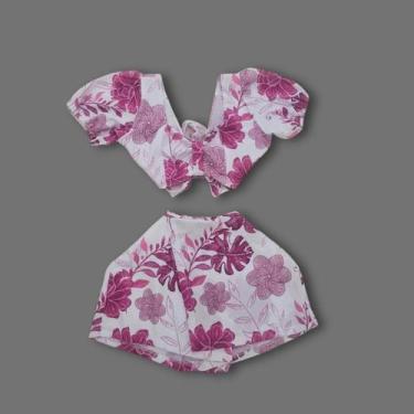 Imagem de Conjunto Feminino Estampado Short saia e Cropped 0613 - Bellucy Modas,
