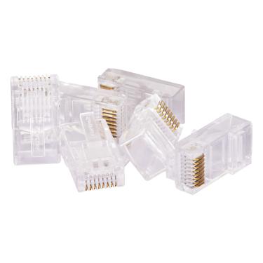 Imagem de Plug Modular RJ45 CAT5E Fortrek, Pacote com 100 Unidades - FK120E