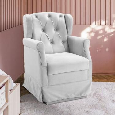 Imagem de Poltrona Cadeira de Amamentação Balanço Ternura Material Sintético Bra