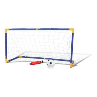 Imagem de Trave Futebol Infantil Gol De Craque C/ Bola E Bomba 118x62 - DM Toys