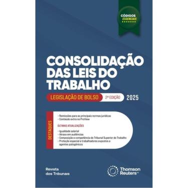 Imagem de Consolidação Das Leis Do Trabalho - Códigos Essenciais - Legislação De Bolso - 2025