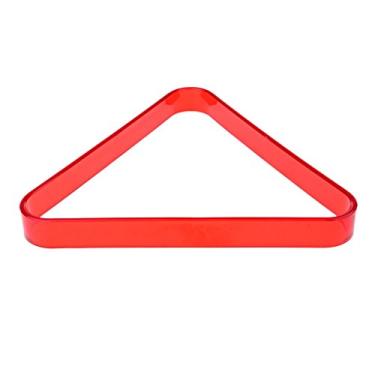 Imagem de CUTICATE Suporte triangular de 8 esferas para piscina/bilhar resistente para bolas de tamanho de 5 cm - Vermelho