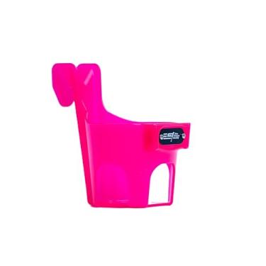 Imagem de Suporte de garrafa de água rosa choque para cerca | Suporte de copo e suporte | Comporta produtos Stanley, Yeti, Gatorade | Organizador de abrigos de beisebol e softball, quadras de tênis e pickleball