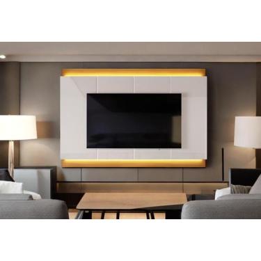Imagem de Painel Marrocos 207cm p/ TVs Até 75" - Jequitiba/ Off White Perolizado