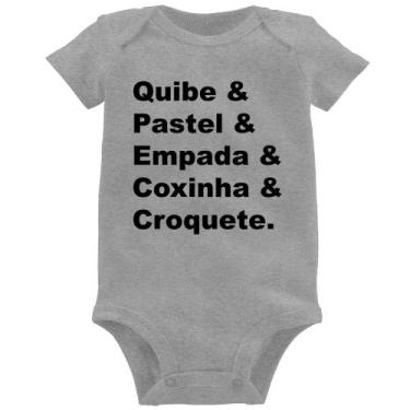 Imagem de Body Bebê Quibe & Pastel & Coxinha & Empada & Croquete - Foca na Moda,