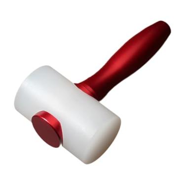 Imagem de rockible Martelo de escultura em couro, nylon martelo t suprimentos de cabeça portátil como ferramenta de couro, alça de alumínio prático martelo, Alça Vermelha