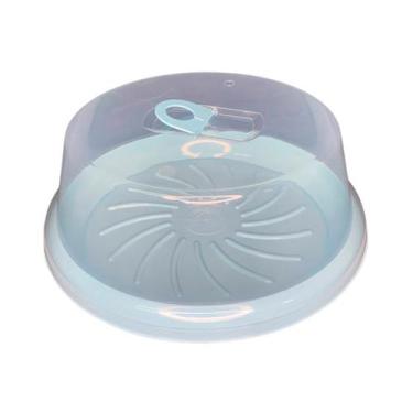 Imagem de Prato Com Tampa Suporte Para Bolo E Torta De Plástico - Top House, Azu