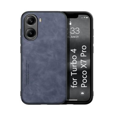 Imagem de Kepuch Silklike Capa para Redmi Turbo 4 / Poco X7 Pro - Case Placa de Metal Embutida - Azul