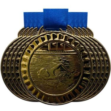 Imagem de Kit Medalhas150un Natação Olimpíadas 4.5cm Ouro Prata Bronze bronze