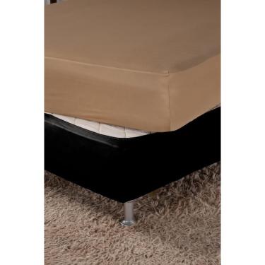 Imagem de Saia Fit Box Elástica Cama Casal Queen Malha Gel - Preta