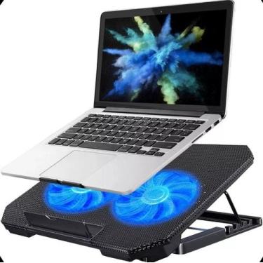 Imagem de Suporte Notebook Base Led Refrigerada Ventilação Silenciosa Cor Preto 