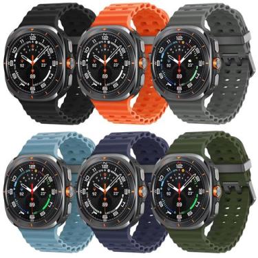 Imagem de Pulseiras de Silicone para Samsung Galaxy Watch Ultra 47mm (Pacote com