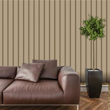 Imagem de Papel De Parede Adesivo Ripado Madeira Lavável Cozinha  3 metros