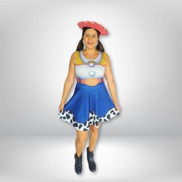 Imagem de Vestido Adulto Jessie Pronta Entrega Fantasia Feminina Carnaval - Paco
