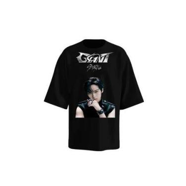 Imagem de Stray Kids Giant Camisa Unissex Estampada  Oversized - loja dinka, p, 