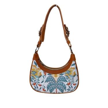 Imagem de Bolsa Tote Lirasol Ombro material ecológico Branca Palmeira, Caramelo