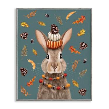Imagem de Stupell Industries Arte giclée emoldurada cinza lebre outonal festiva, design por Elizabeth Tyndall, 61 x 76 cm