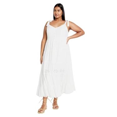 Imagem de City Chic Vestido plus size, vestido Allegra, Branco, 48