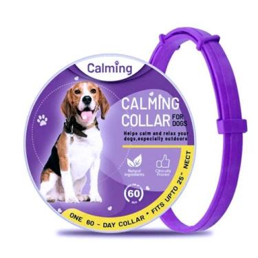 Imagem de Coleira Calmante Ajustável Antiestresse/Ansiedade e Agitação P/ Cães&G