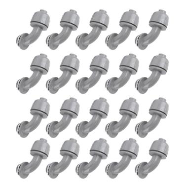Imagem de 20 PCS Conector Apertado Líquido 1/2 Polegada NPT Nylon 6 90 Graus PVC Encaixe de Conduíte Elétrico para Uso Doméstico