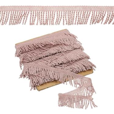 Imagem de PATIKIL Acabamento de franja vermelha de borracha, 11 jardas x 55 mm, acabamento de franja, acabamento de tecido, costura para cortina, sofá, roupas, decoração DIY