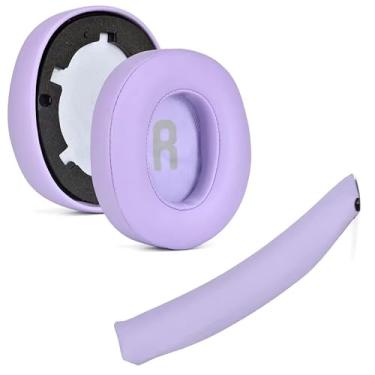 Imagem de Almofadas de Substituição + Espuma para alça de cabeça para j b l Tune 700(700BT)/710(710BT)/720(720BT)/750(750BT,750BTNC)/760(760NC)/770(770NC), Com Espuma de Isolamento Mais Suave (Lilás)