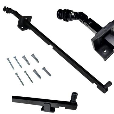 Imagem de Trava limitadora janela basculante vidro temperado alumínio preto 40cm