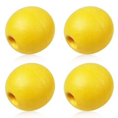 Imagem de Boia flutuante de corda marítima, 4 peças boias de armadilha de caranguejo boia marcador de pesca boia de água de plástico para barcos, piscina, caiaque, doca de caranguejo, âncora de esqui 10 x 10 cm