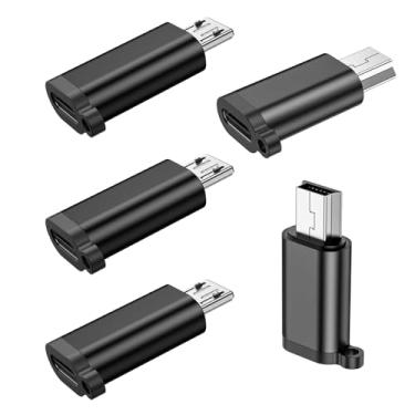 Imagem de Pacote com 2 mini adaptadores USB e 3 micro adaptadores USB, suporte de conector de carregamento e sincronização de dados para receptor GPS/câmera digital/câmera Dash/MP3 Player, Galaxy S6 S7 S7 Edge