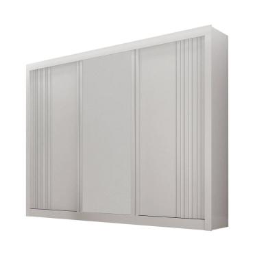 Imagem de Guarda-Roupa 3 Portas Portas Ripadas Milano  Branco