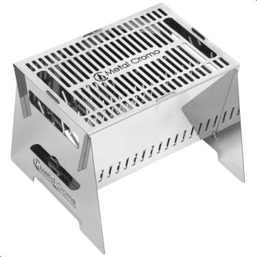 Imagem de Mini Churrasqueira Portátil Desmontável Camping P-Grill.Inox