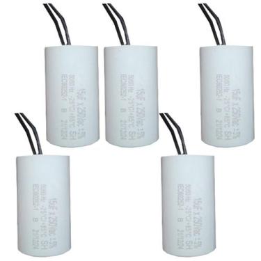 Imagem de Kit 5 capacitor 15x250v 2 fios metalizado tri - TRIO
