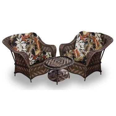 Imagem de Conjunto de Poltronas Fibra Sintética e 1 Mesa Centro