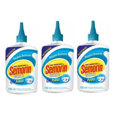 Imagem de Kit Semorin White Tira Manchas De Roupas Brancas 3un 100ml